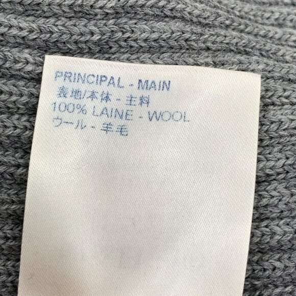 Louis Vuitton Gray Wool Ribbed Sweater With Black Elbow Patch & Back Logo Mens - Picture 6 of 7